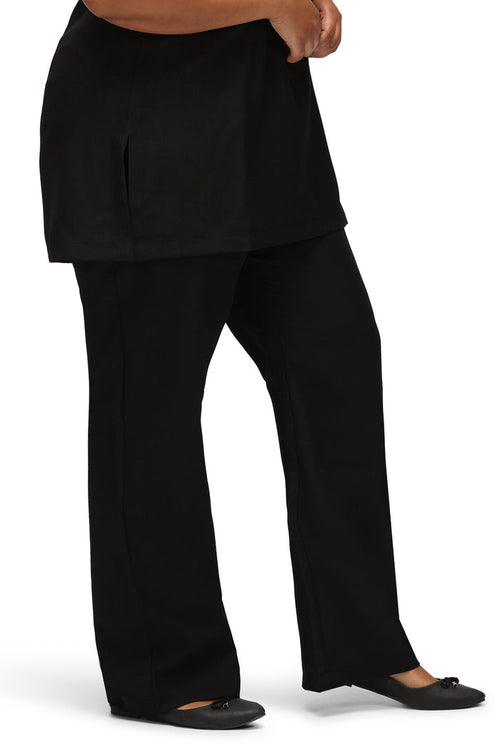 La Beeby Lili trousers straight leg high waist side zip 100% polyester soft twill