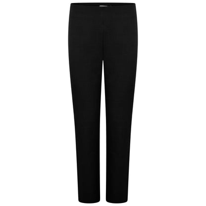 La Beeby Lili unhemmed women trousers straight leg high waist side zip 100% polyester soft twill