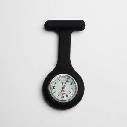 La Beeby Silicon fob watch with silver fob face flexible silicon casing and readable dial for healthcare spa use