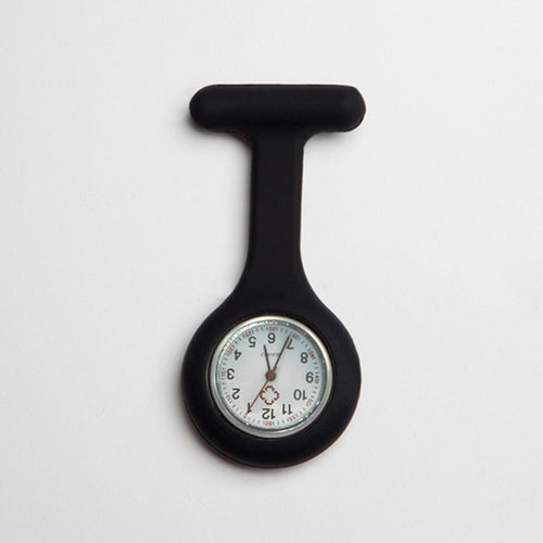 La Beeby Silicon fob watch with silver fob face flexible silicon casing and readable dial for healthcare spa use