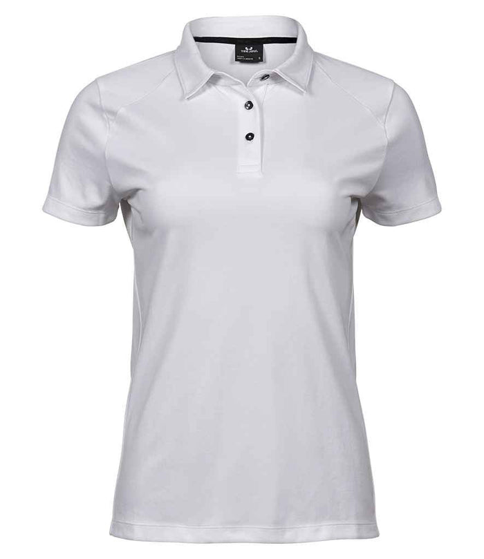 Tee Jays Ladies Luxury Sport Polo Shirt | White - Eg Clothing UK