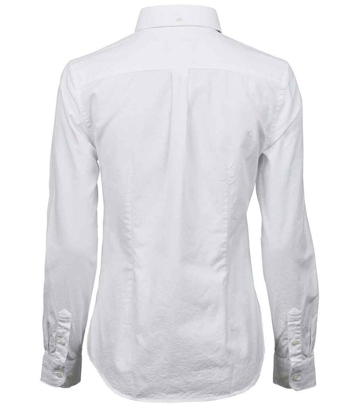 Tee Jays Ladies Perfect Long Sleeve Oxford Shirt | White - Eg Clothing UK