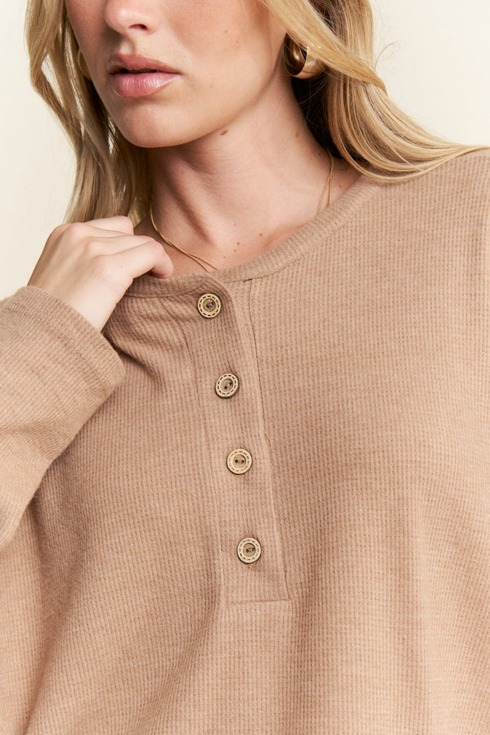 Lazy Day Top - Light Brown
