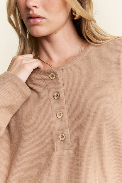 Lazy Day Top - Light Brown