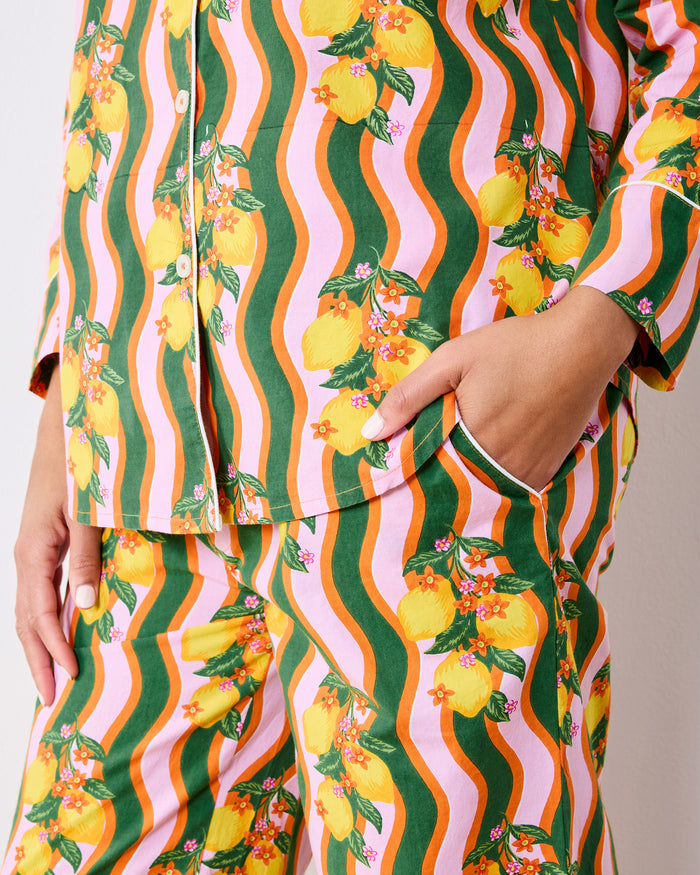 Lemon Twist - Petite Long PJ Set - Limoncello - Printfresh