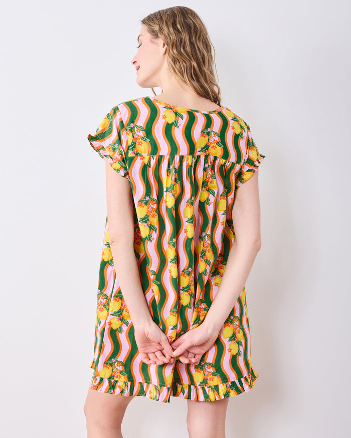 Lemon Twist - Pintuck Nightgown - Limoncello - Printfresh