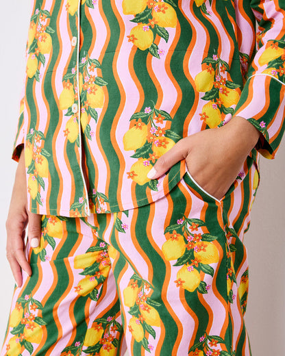 Lemon Twist - Petite Long PJ Set - Limoncello - Printfresh