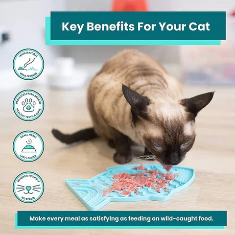 LickiMat Casper for Cats-Turquoise : Casper - Dog.Dog.Cat.