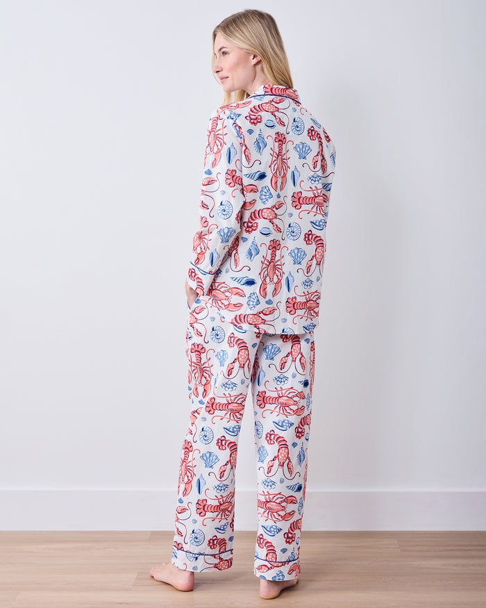 Lobster Landing - Long PJ Set - Cloud - Printfresh