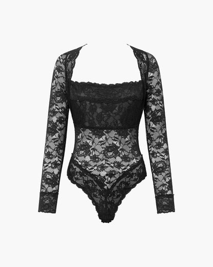 Black Teddy - Never Say Never Long Sleeve Bodysuit