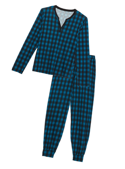 Blue Set, Ski Trip Long Sleeve Top & Pant Pajama Set