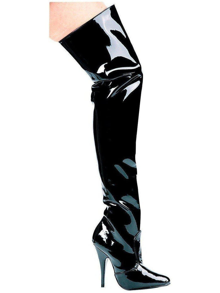 Luxury Ellie Shoes Susie 5" Heel Thigh High Boots - Available in Black, Red, White, Sizes 5-14 Ellie Shoes
