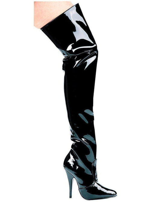 Luxury Ellie Shoes Susie 5" Heel Thigh High Boots - Available in Black, Red, White, Sizes 5-14 Ellie Shoes