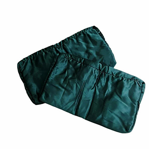 Luxury Forest Green Lingerie Satin Pillow Covers, featuring smooth and soft texture, designed for contour shams in a rich forest green hue, perfect for elegant bedroom decor.