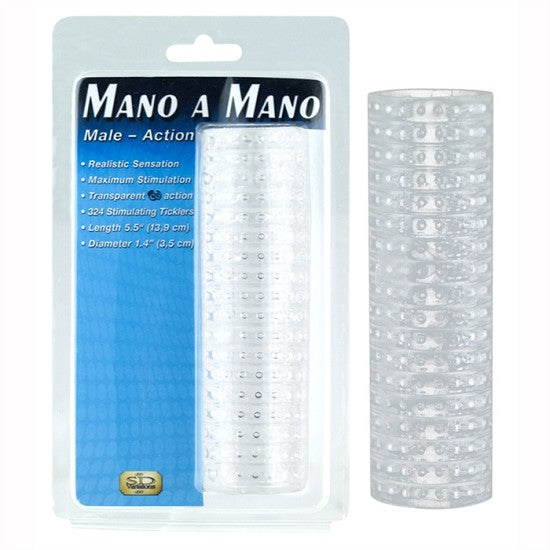 Mano-A-Mano Clear Male Stroker