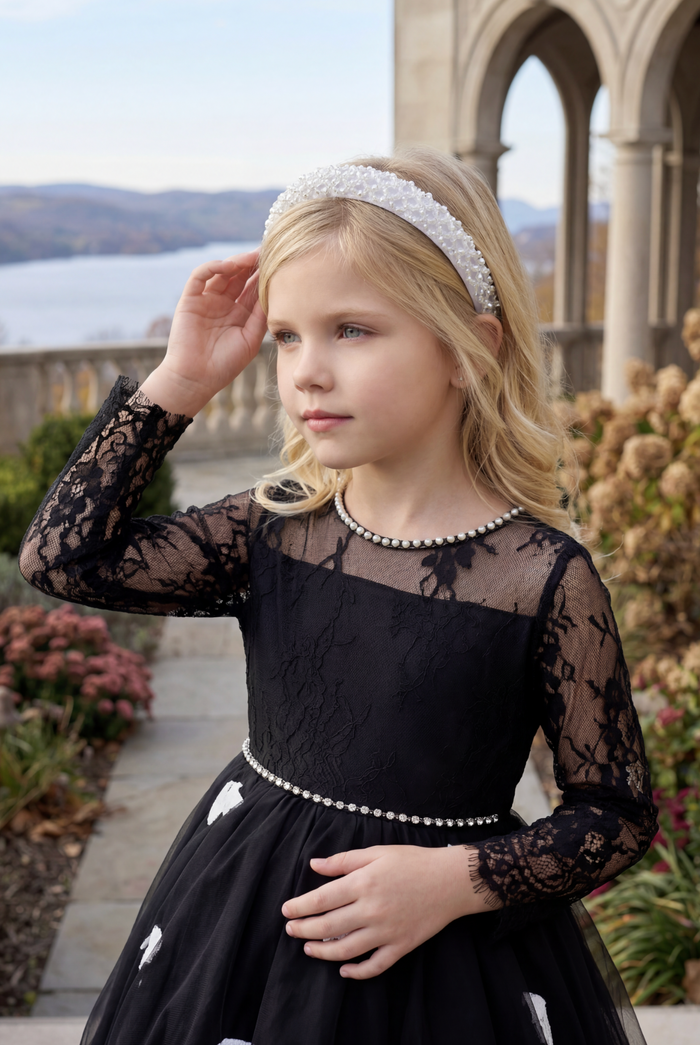 MARIPOSA GOWN BLACK & WHITE