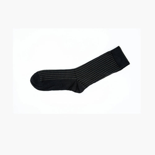 Men Black Pattern Premium Cotton Blend Mens Crew Socks 6-11 Comfort - Pantsnsox