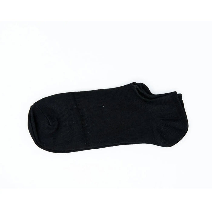 Men Low Cut Cushioned Bamboo Black White Mens Super Low Cut Socks 6-11 - Pantsnsox