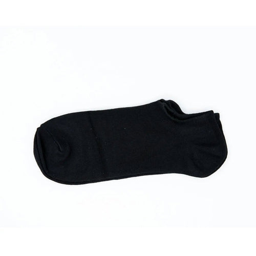 Men Low Cut Cushioned Bamboo Black White Mens Super Low Cut Socks 6-11 - Pantsnsox