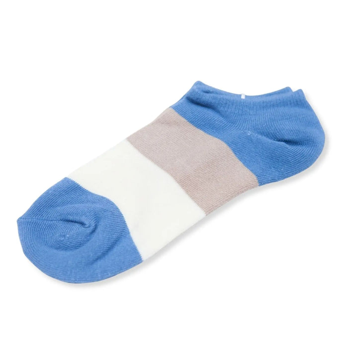 Mens Low Cut Colour Impact Cotton Socks No Show Socks Blue 6-11 - Pantsnsox