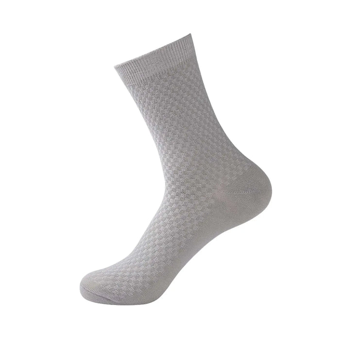 Mens Breathable Bamboo Fibre Crew Busniess Socks 1 Pair - Pantsnsox