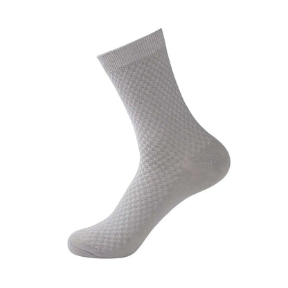Mens Breathable Bamboo Fibre Crew Busniess Socks 1 Pair - Pantsnsox