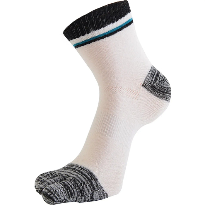 Mens 5 Pairs Cotton Athletic Running Sports Socks Finger Toe Socks Blue Black Pantsnsox