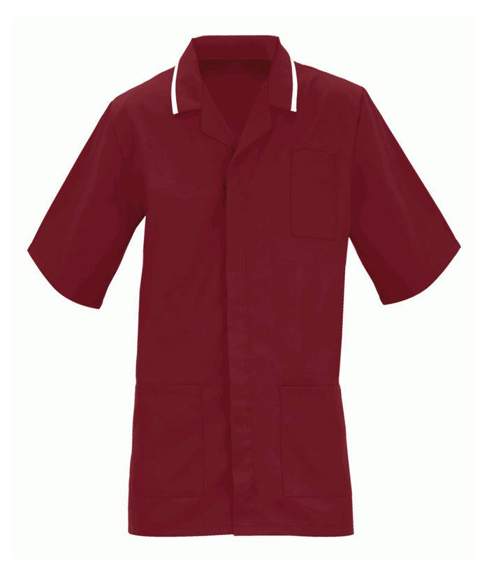Men's Healthcare Tunic | Burgundy - Eg Clothing UK