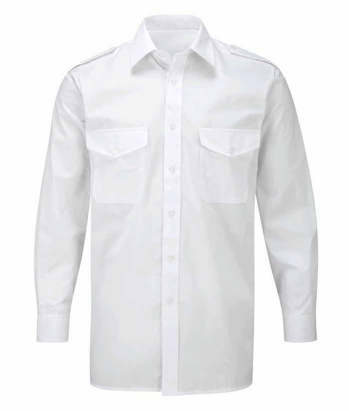 Men’s Long Sleeve Pilot Uniform Shirt-65/35 Poly-Cotton