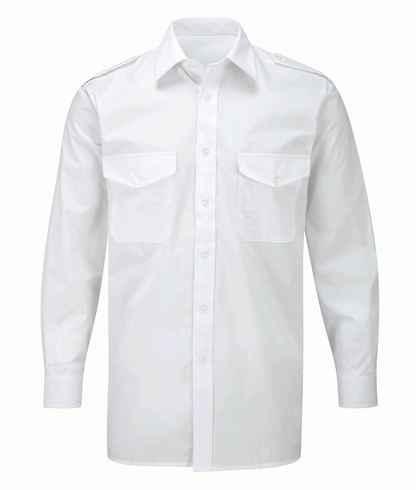 Men’s Long Sleeve Pilot Uniform Shirt-65/35 Poly-Cotton