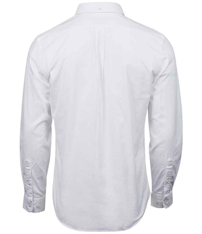 Tee Jays Perfect Long Sleeve Oxford Shirt | White - Eg Clothing UK