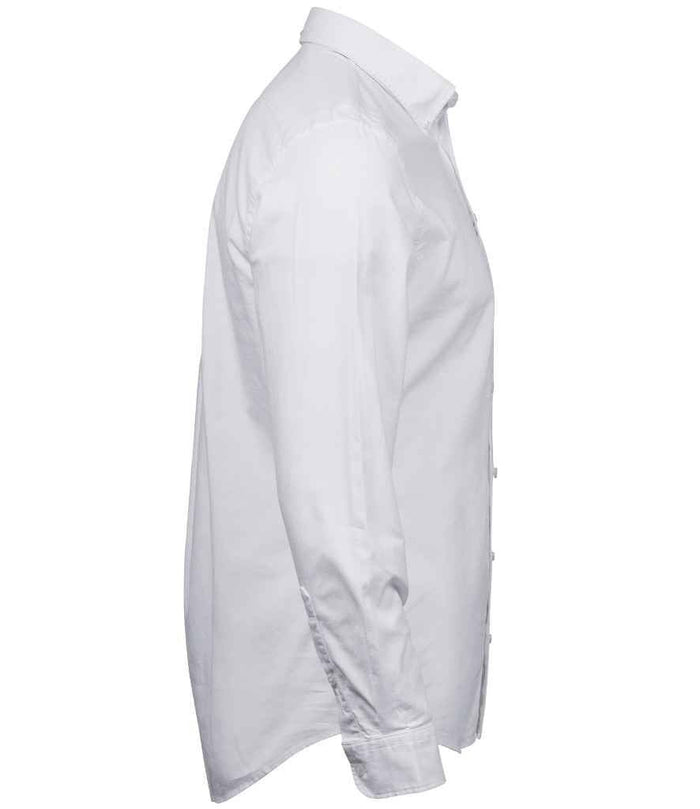 Tee Jays Perfect Long Sleeve Oxford Shirt | White - Eg Clothing UK
