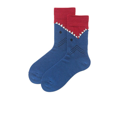 Womens Shark Casual Crew Socks - Pantsnsox