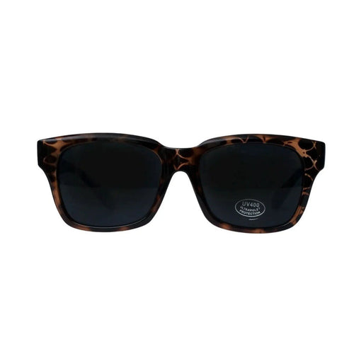 Mens Tortoise Shell Frame Black Sunglasses - Pantsnsox