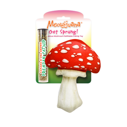 Meowijuana - Get Sprung Refillable Mushroom - Dog.Dog.Cat.