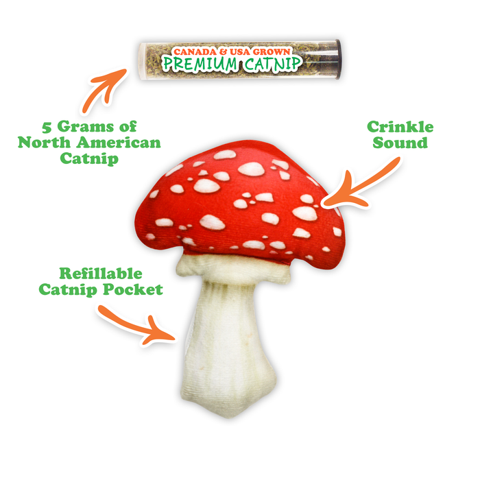 Meowijuana - Get Sprung Refillable Mushroom - Dog.Dog.Cat.