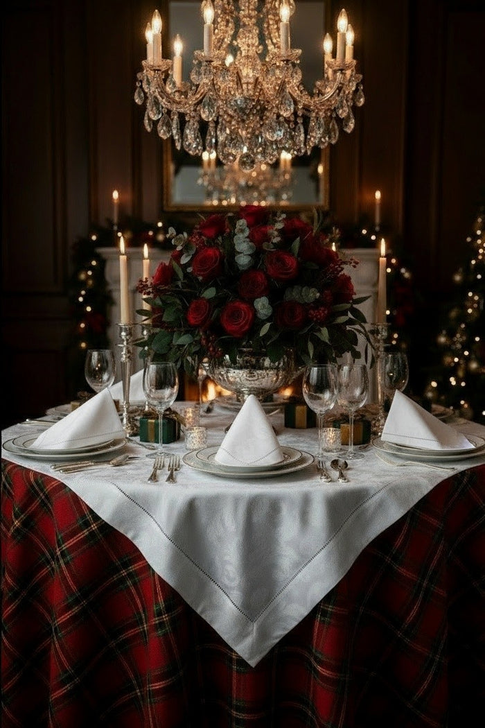 MILANO WHITE JACQUARD NAPKINS SET OF 4