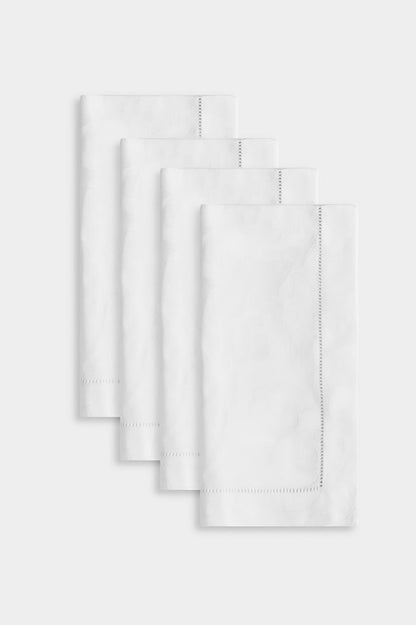 MILANO WHITE JACQUARD NAPKINS SET OF 4