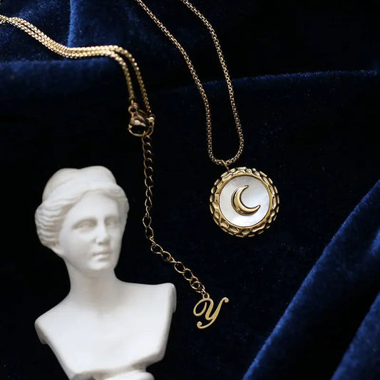 Mother of Pearl Moon Charm - Pantsnsox