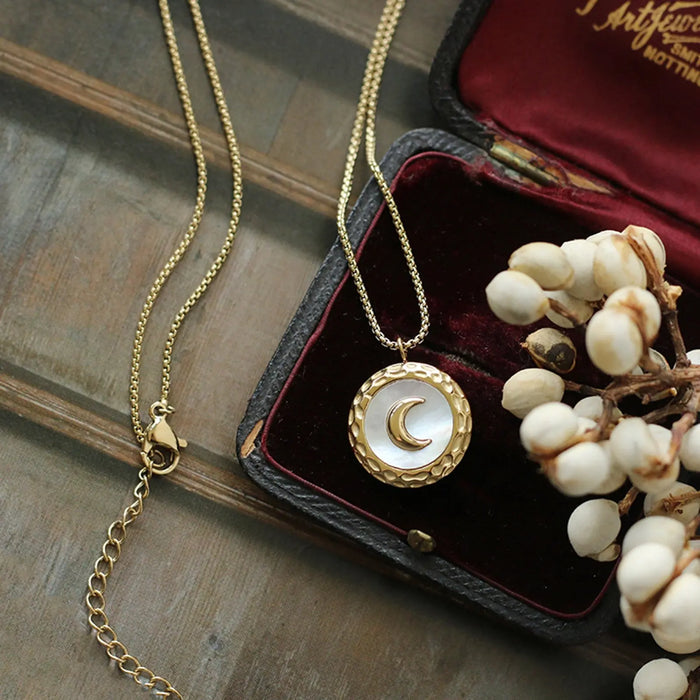Mother of Pearl Moon Charm - Pantsnsox