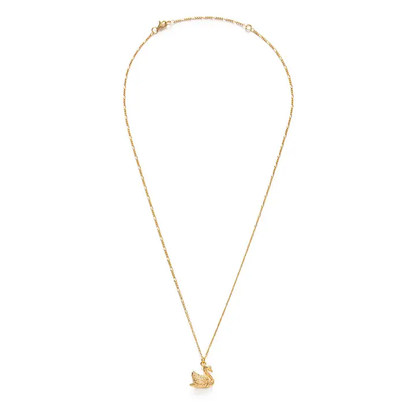 Mother Swan Charm Necklace
