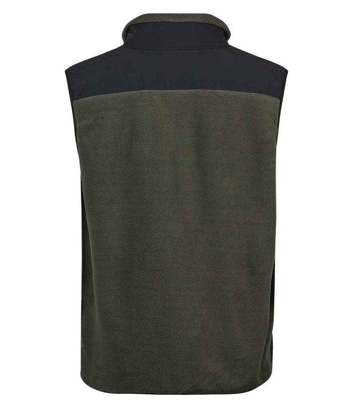 Tee Jays Mountain Fleece Bodywarmer | Deep Green/Black - Eg Clothing UK