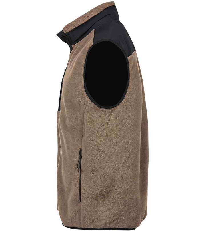 Tee Jays Mountain Fleece Bodywarmer | Clay/Black - Eg Clothing UK