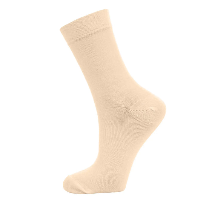 Natural Bamboo Socks 6 Pairs Antibiotic Business Crew Socks for Men and Women Pantsnsox