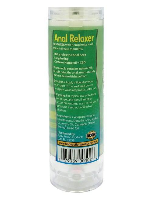 Ooowee Safe Anal Relaxing Lubricant with Hemp Seed Oil - 1.7 Oz Silicone-based Comfort Eldorado