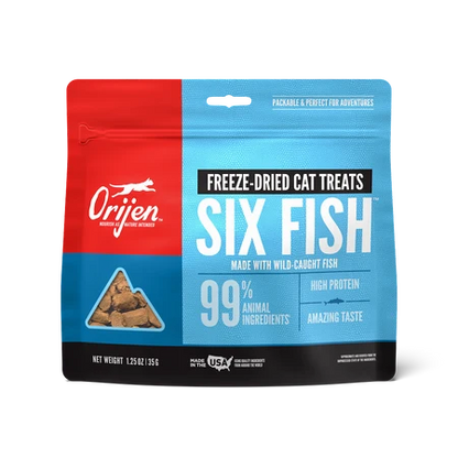 Orijen Freeze Dried Cat Treats-6 Fish : 1.25 oz - Dog.Dog.Cat.