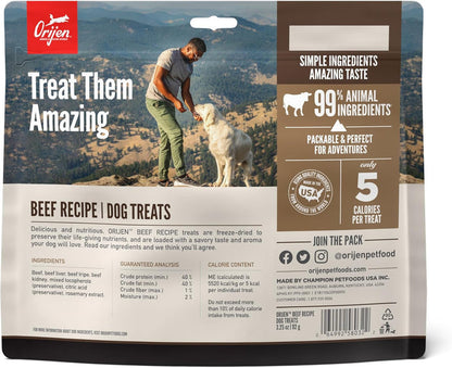 Orijen Freeze Dried Dog Treat-Beef Recipe : 3.5 oz - Dog.Dog.Cat.
