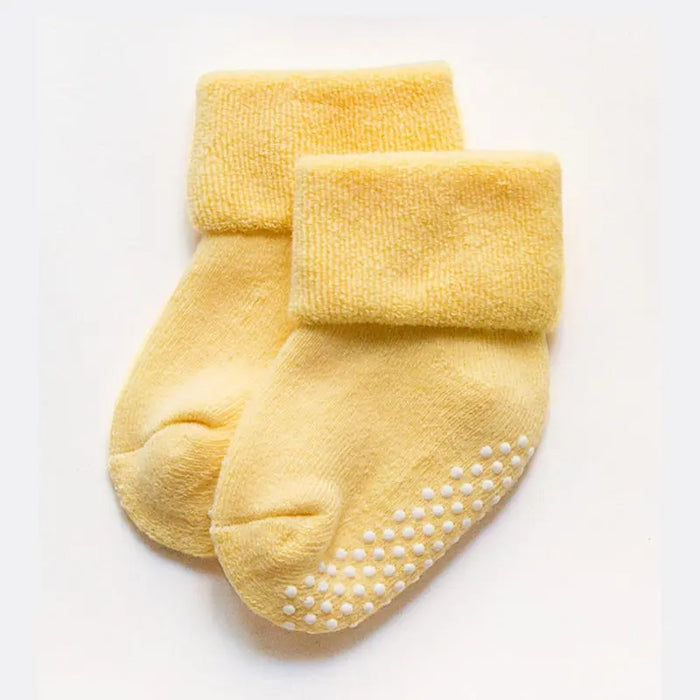 Pantsnsox 6 Pairs Unisex Thick Cotton Baby Anti-Slip Socks Pantsnsox