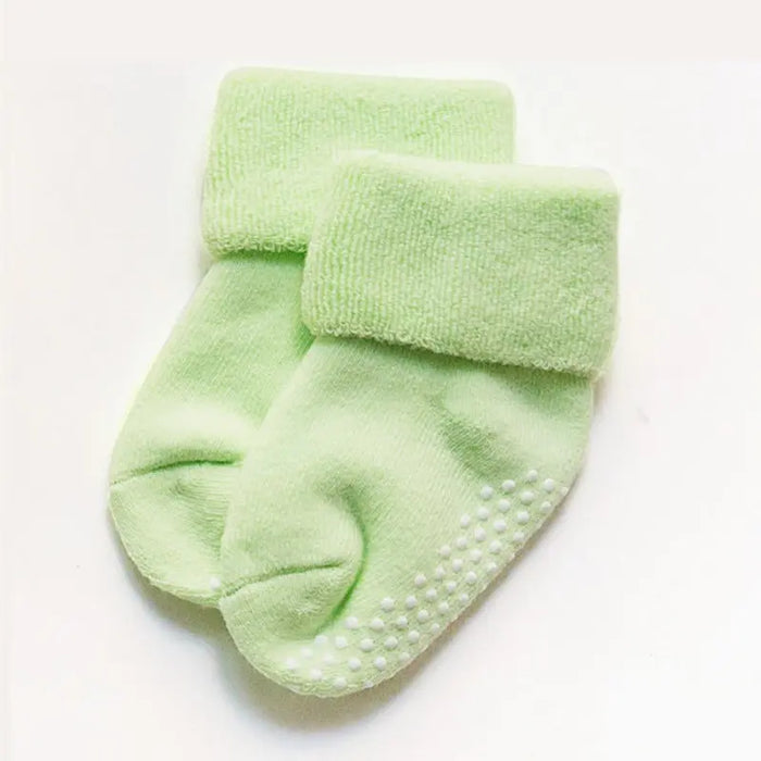 Pantsnsox 6 Pairs Unisex Thick Cotton Baby Anti-Slip Socks Pantsnsox