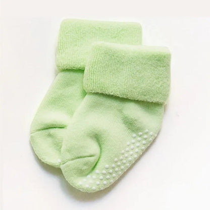 Pantsnsox 6 Pairs Unisex Thick Cotton Baby Anti-Slip Socks Pantsnsox